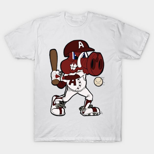 Pig Baseball T-Shirt by RayRaysX2